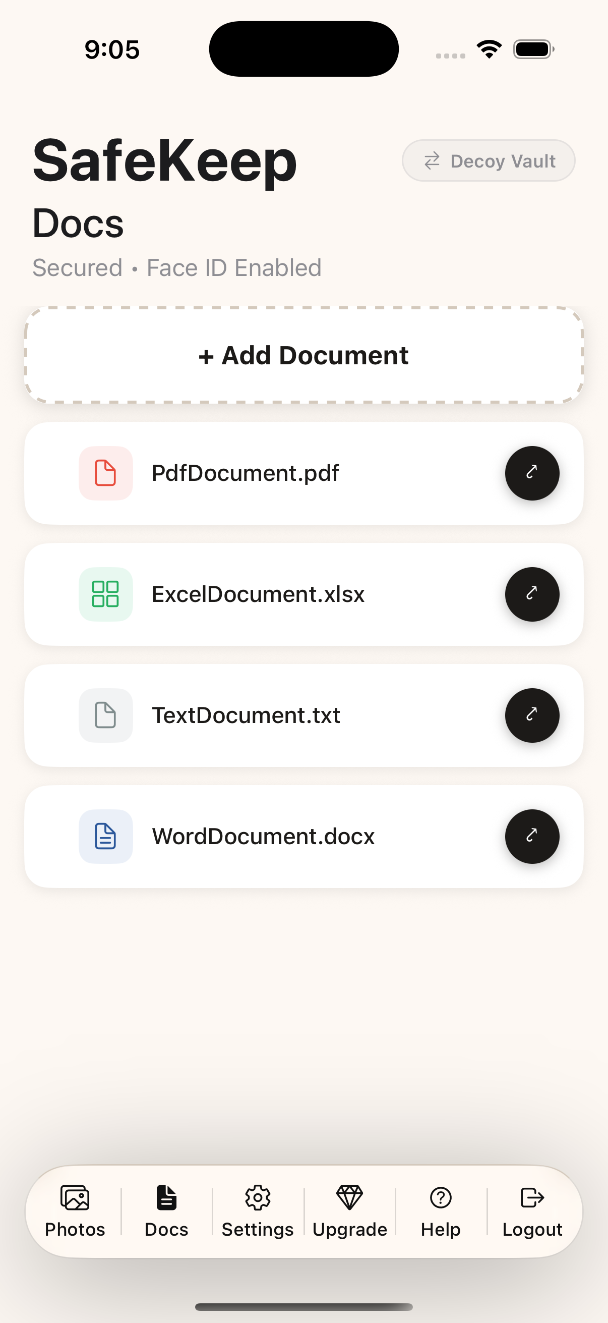 SafeKeep Dashboard